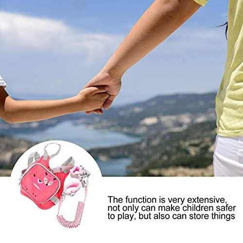 Coleira infantil antiperda de pulso para crianças com arnês de segurança infantil para caminhada, pu