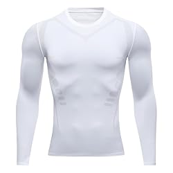 Smatstyle Camiseta Compresion Hombre Base Layer pa...: 【Tejido de alta elasticidad】: Las mangas largas de compresión para hombre están hechas de tejido elástico en cuatro direcciones con elasticidad duradera y función antiarrugas, lo que hace que el entrenamiento sea fácil y sin peso. 【Diseño principal】：...