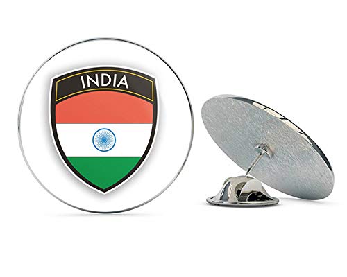 India Flag Design Round Metal 0.75