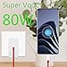 Original Super vooc 80W [11V/7.3A] for OnePlus11 11pro 10pro, Warp Charger 65w for 9Pro 9R 9 8T with 6.6ft USB A-to-C Warp Charging Cable