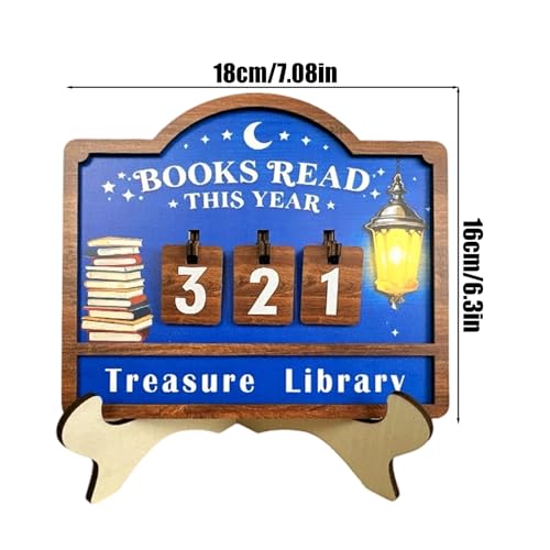 Contador de lectura de madera, el regalo ideal con placas intercambiables para lectores 3