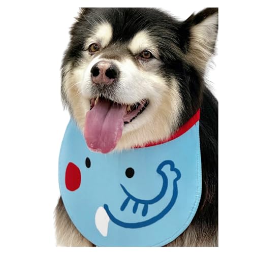Dog Bandana Exquisite Printing Waterproof Cute Comfortable Upright Dog Drool Bib Adjustable Bib Handkerchief Accessories for Medium, Large and Extra-Large Dogs (XXL,Color 4)