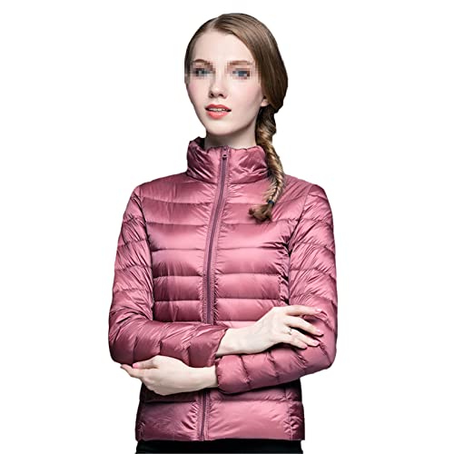 Veste d'hiver surdimensionnée rose XXL chaude et ultralégère pour femme