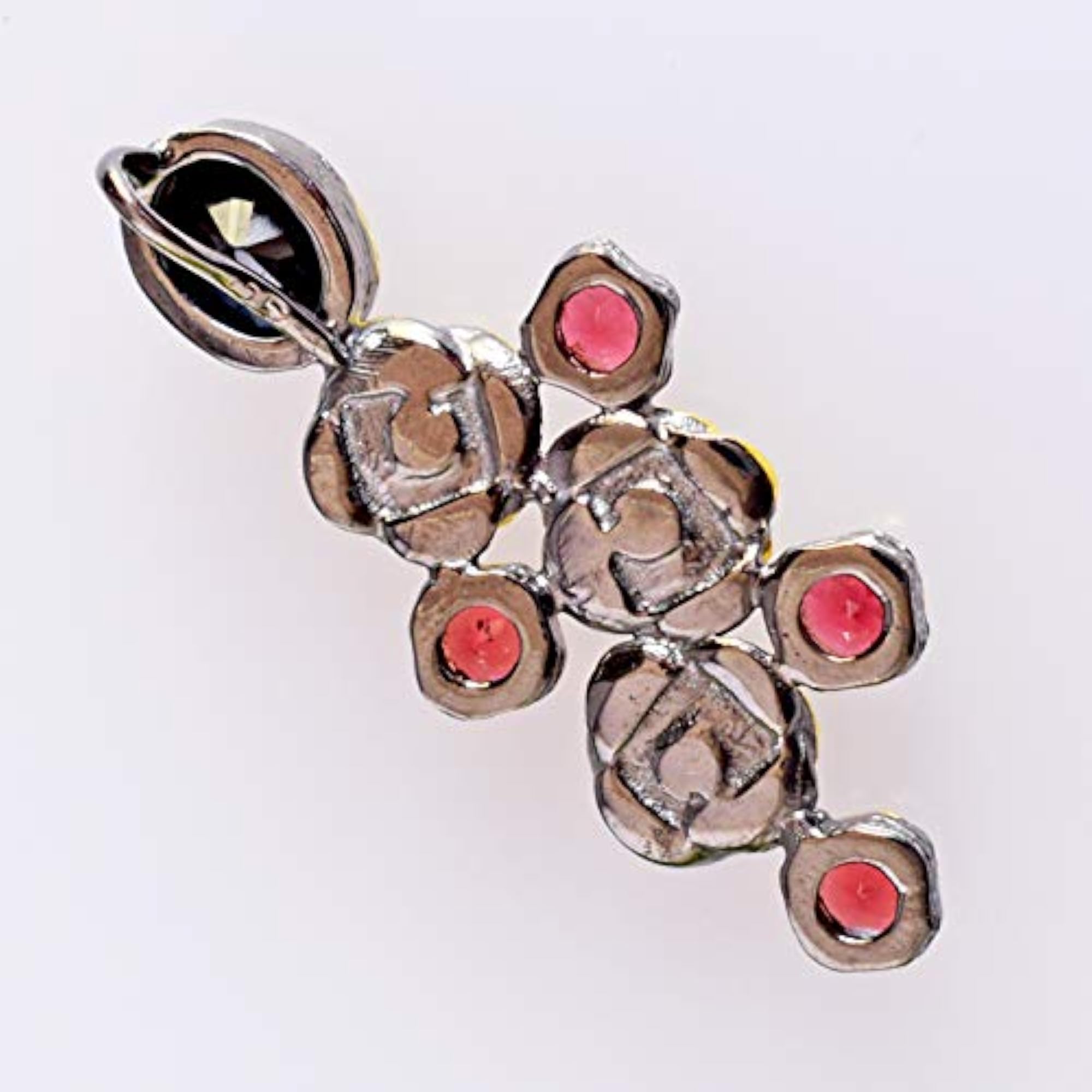 Authentic Garnet & Black Onyx Ethnic Boho Style Pendant Necklace, Gift for Women