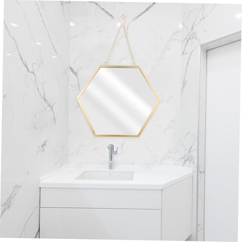 Miroir hexagonal au design moderne et suspendu décoratif pour un intérieur chic - 4