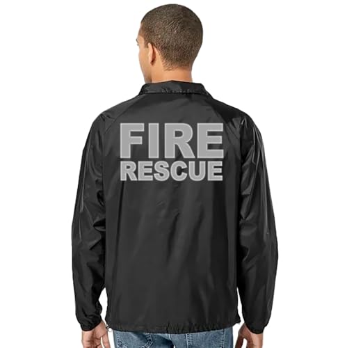 Service and First Responders Fire Rescue Coaches Jacket Event Staff Men’s and Women’s Windbreaker