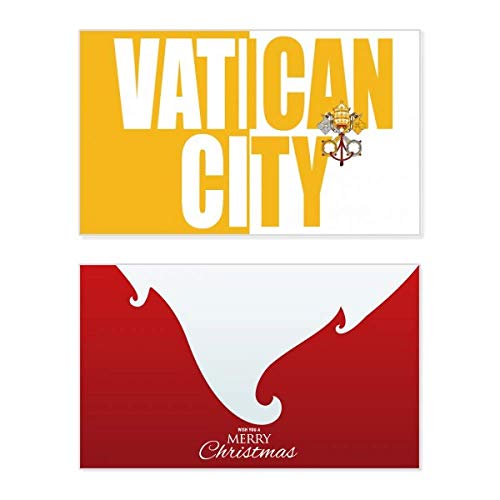 Tarjeta de felicitación navideña de la Ciudad del Vaticano: papelería festiva de diseño