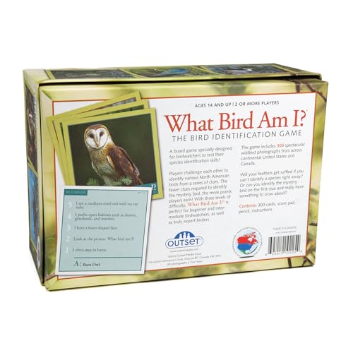 What Bird Am I? Juego de mesa para identificar aves con 300 cartas para 2 o más jugadores de 14 años en adelante miniatura 7