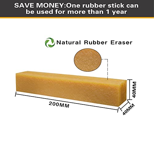 Sruhrak 40mm x 40mm x 200mm Abrasive Cleaning Stick for Sanding Belts & Sanding Discs, Yellow, 40X40X200MM(Yellow) - Image 2