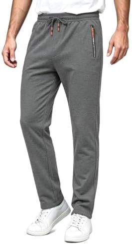 FizzPop Jogginghose Herren Baumwolle Trainingshose Sporthose Freizeithose | Sportbekleidung, Freizeithose, Lang, Reissverschluss Taschen, Männer Fitness, Sweatpants Jogger, Baggy