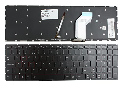 Clavier pour ordinateur portable (PC) rétroéclairé Lenovo V-149420EK1-UK