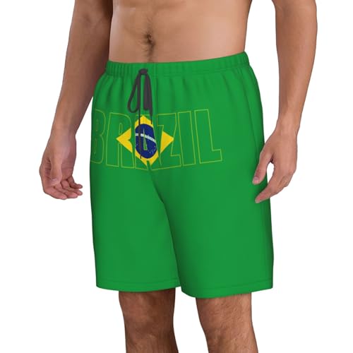 Brazil Flag Brazilian Men Beach Shorts Quick Dry Boardshorts 3D Pocket Short Pants Summer2