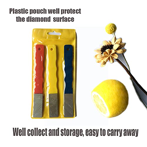 Dmd Diamond Color Coded Mini Diamond Hone Kit 3Grits 220400600 Flat Hand File Knife Sharpener Redyellowblue S4 Yellow Blue Red Sp 008 #TOP4