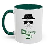 BARTME DESIGN Funny Breaking Bad Mug. For Dad, Grandpa, Friends, CoWorkers, Boss - Green inside - Heisenberg Coffee Cup 11oz