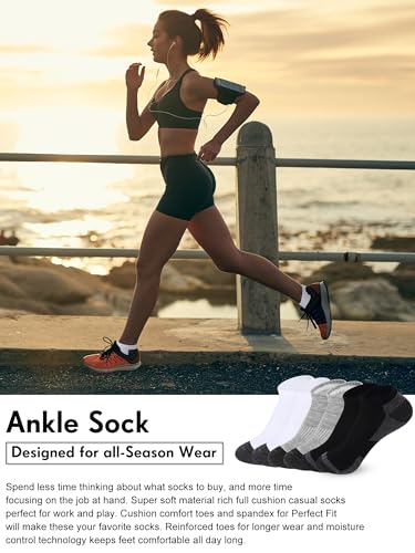Image of Foaincore 60 Pairs Ankle Socks Bulk for Men Women, Low Cut Breathable Cushioned Athletic Running No Show Socks Multipack