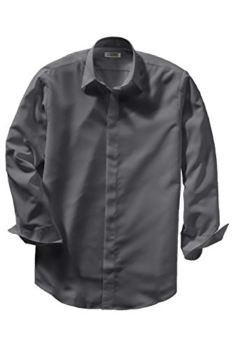 Edwards Men's Adjustable Cuff Cafe Shirt, Steel Grey, XXXX-Large Tall