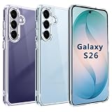 【Blxnyt】Galaxy S26 ケース クリア MIL規格取得 衝撃吸収 PC背面 + TPUバンパー 2層構造 Galaxy S26 SG-51G SCG36 ケース SGS認証黄変防止 ワイヤレス充電対応 ギャラクシー S26 透明 スマホケース 保護カバー(6.3インチ)