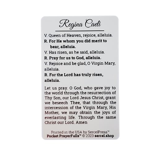 SercelPress: Regina Caeli: Pocket PrayerFulls: Durable Wallet Prayer Card: Catholic Prayers2