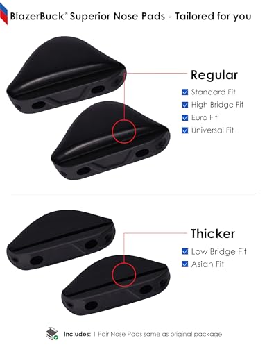 Image of BLAZERBUCK Replacement Nose Pads Piece for Oakley Pit Bull OO9127 / Pit Bull Asian Fit OO9161 Sunglasses