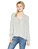 Haut paysan léger croisé Silver Jeans Co. Women\'s Serlina Lace-up Peasant Top