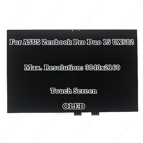 AIVILAND 15.6'' Replacement for ASUS Zenbook Pro Duo 15 OLED UX582 UX582ZW UX582ZM UX5100ZM UHD 4K 3840x2160 IPS LCD Display Panel Touch Screen Assembly