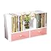 Organisateur de bureau de décoration de la cubicule avec 2 tiroirs Accessoires de bureau et espace de travail Organisateurs Boîtier de bureau pour bureau ou décoration de dortoir ( Color : Pink )