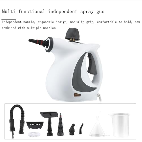 vaporeta de mano,maquina de limpieza a vapor,limpiadora vapor para casa,limpiador de vapor multiusos con 10 accesorios para alfombras,1050W, cortinas, sofás, cocina, baño y más-1set - imagen 8
