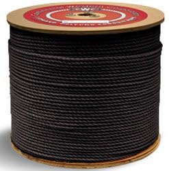 3-Strand Polypropylene Rope - 3/8" x 600 ft., Black