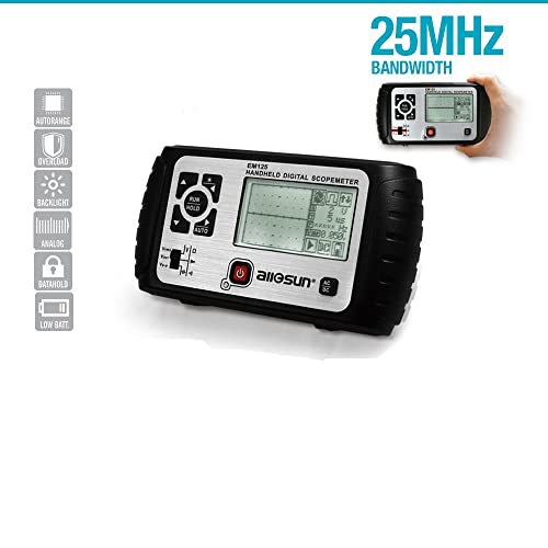 Allsun Handheld Oscilloscope Automotive Tool, 2-In-1 25Mhz Lab Scope And Multimeter With Waveform Generator, Backlit Screen,Ac/Dc Voltage Ohm Tester,Testing In Auto Repair &Electrical Applications #TOP7