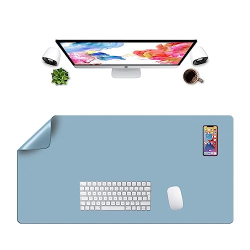 Tapis de souris LL-COEUR bleu ciel hydrorésistant pour protéger votre bureau des taches