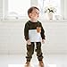 GGBNOMER Toddler Baby Boy Fall Clothes Waffle Contrast Color Sweatshirt Pants Sets Infant Winter Outfits 6 12 18 24 Months (Army Green, 18-24 Months)