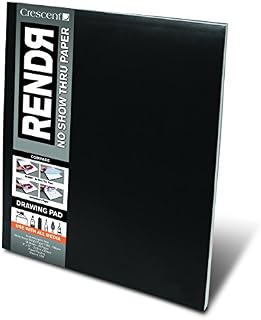Crescent Cardboard Co RENDR No Show Thru Drawing Pad 9 x 12-inch, 24 Sheets