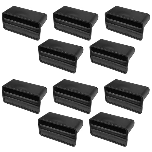 cyclingcolors 10x Soportes Laminas Somier Listones de Cama Simple 53mm x 8mm Tapas de plástico Negro Madera