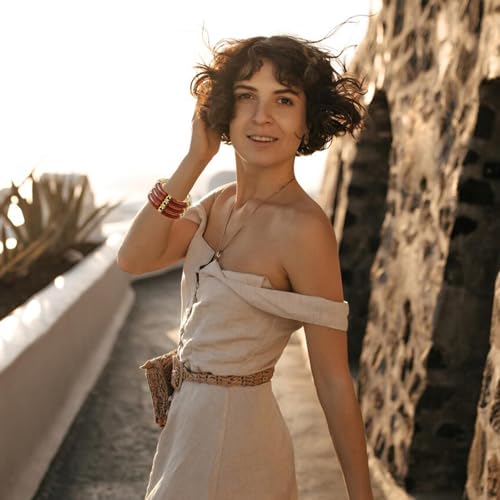 KOLODOGO 3PCS Gold Chunky Bangles Bracelets for Women Stackable Chunky Bracelets Acrylic Bamboo Bracelet Stretch Bracelets for Women as Jewelry Gift2