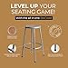 OEF Furnishings OEF6230-KD Premium Commercial-Grade All-Purpose Round Stool (30-inch Height, Gray Frame, Masonite Wood Seat)