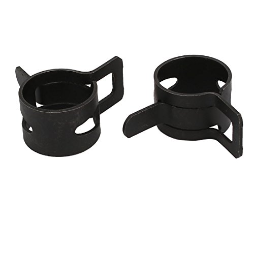 Sourcingmap 20 Pcs 13mm Spring Type Action Fuel Hose Pipe Low Pressure Air Tube Clip Clamp, Black - Image 3