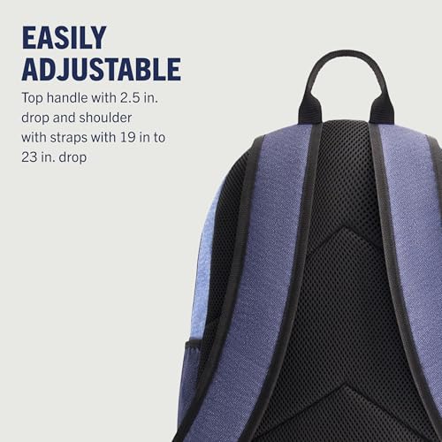 True Religion Mini Laptop Backpack, Denim Horseshoe Logo Small Computer Travel Bag Purse, Adjustable Shoulder Straps, Blue, 16 Inch4