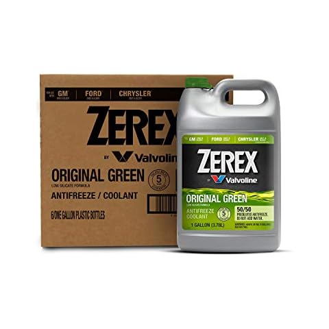 Zerex Original Green Low Silicate 50/50 Prediluted Ready-to-Use Antifreeze/Coolant 1 GA, Case of 6 Cover