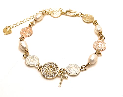 2 Sets St. Benedict Bracelets With Medal & Crucifix - Catholic Rosary Stretch Bracelet & Prayer Card Gift - View #8