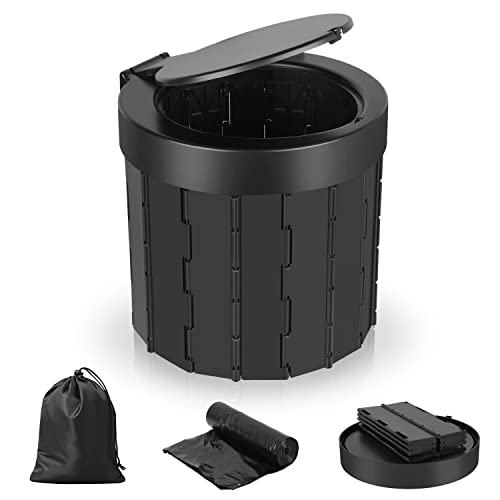 Folding Portable Potty For Adults,Travel Toilet For Car Camping，Waterproof Car Toilet ,Camping Toilets ,Portable Potty,Bucket Toilet For Hiking Beach #TOP7