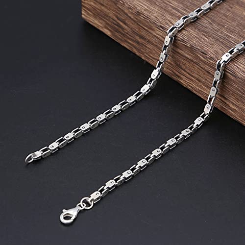 Collier homme argent 925 chaîne de vélo 4mm d'exception rock - 3