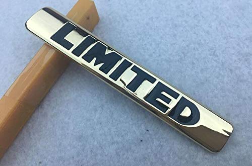 Careflection3D LIMITED Chrome Gold Badge Emblem Sticker Decal for All Car Bike SUV Mobile Laptop (9.5 x 1.6cm)