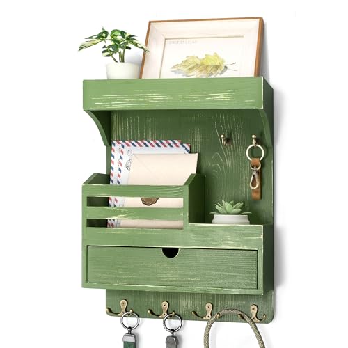 Rebee Vision Pine Wood Key Holder Wall Mount with Small