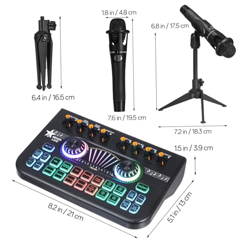 Kit de microphones pour podcast et streaming avec carte son intégrée - 2