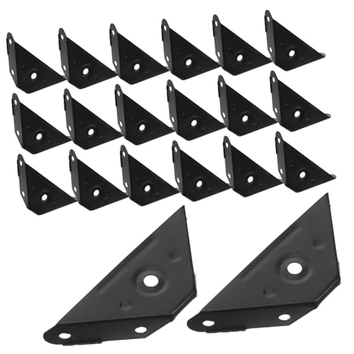 20pcs Multifunctional Angle Brackets Corner Connectors Heavy Duty Furniture Corner Connectors Cabinet Support Brackets for Reinforcement and Assembly
