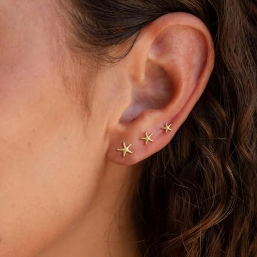 3 Pairs Small Flat Back Stud Earrings for Women-14K Gold Plated Hypoallergenic Dainty Screw Back Flatback Earring Set Post Pierced Studs Stacks Gold Jewelry Gifts2
