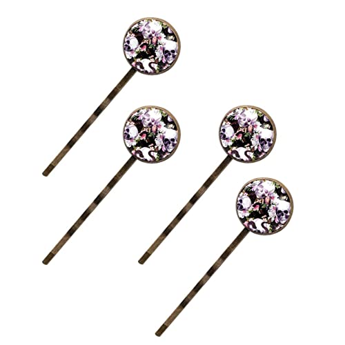 Coffret barrettes tête de mort oiseau et fleur le cadeau original pour passionnée de mode