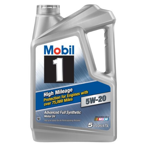 Mobil 1 (120768) High Mileage 5W-20 Motor Oil - 5 Quart, Model: 120768, Outdoor&Repair Store