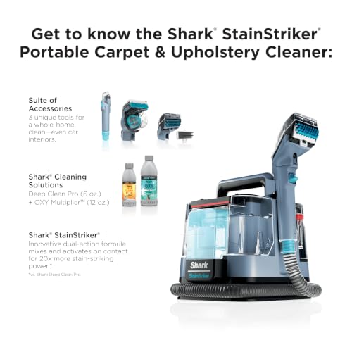 Shark StainStriker Portable Carpet/Upholstery Cleaner, 3 Tools, PX206BRN - image 9