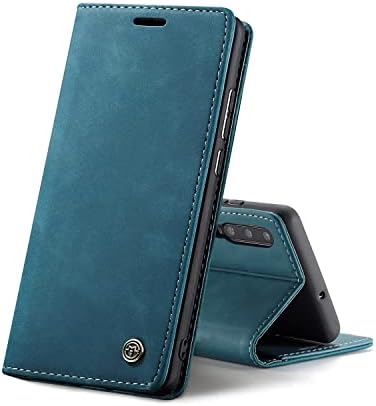 Chocoyi Leather Case for Xiaomi Redmi Note 10 4G/Note 10S, Protective PU Leather Wallet Case, Magnetic Closure, Card Slots, Stand Function - Coffee